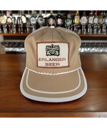 Erlanger Beer Rope Trucker Snapback Hat Cap Vtg 80s Brown Mesh Patch Dra... - $649.21 MXN