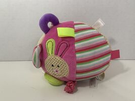 Bigjigs Toys Bella Large Activity Ball plush pink bunny sensory baby rattle - $15.42