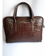 Brown Hand Carry Bag Buckle Real Crocodile Skin Leather Tote Bag Alligator Purse - £1,182.27 GBP