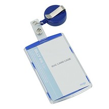 Bluemoona One Set - Hard Plastic ID Card Holder Credit Cards Vertical And Badge  - £3.73 GBP