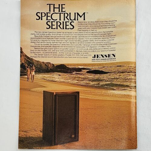 Vintage 1970&#39;s Jensen Magazine Print Ad Model 520 530 540 Stereo Speaker... - $6.62