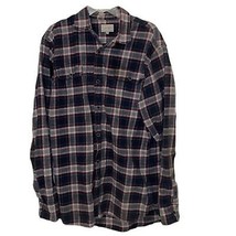 Jachs Gray Red Plaid Cotton Flannel Button Up Shirt Mens XL Tall XLT - £12.76 GBP