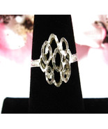 RING Vintage STERLING SILVER 925 Openwork EYE Football Design Handcrafte... - $23.08 CAD