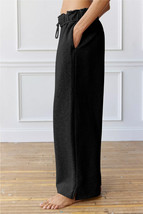 Black Elastic High Waist Drawstring Sweatpants - $31.85