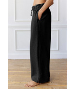 Black Elastic High Waist Drawstring Sweatpants - $31.85
