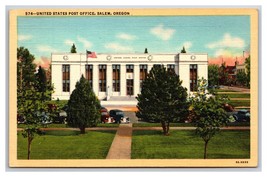 United States Post Office Building Salem OR UNP Linen Postcard V22 - £2.28 GBP