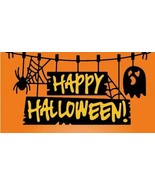 Happy Halloween Words with Ghost &amp; Spider Metal Cutting Die Birthday Card - $12.00