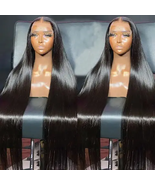 200% density bone straight human hair HD lace front wig/40 inch straight wig - £278.94 GBP - £1,115.00 GBP