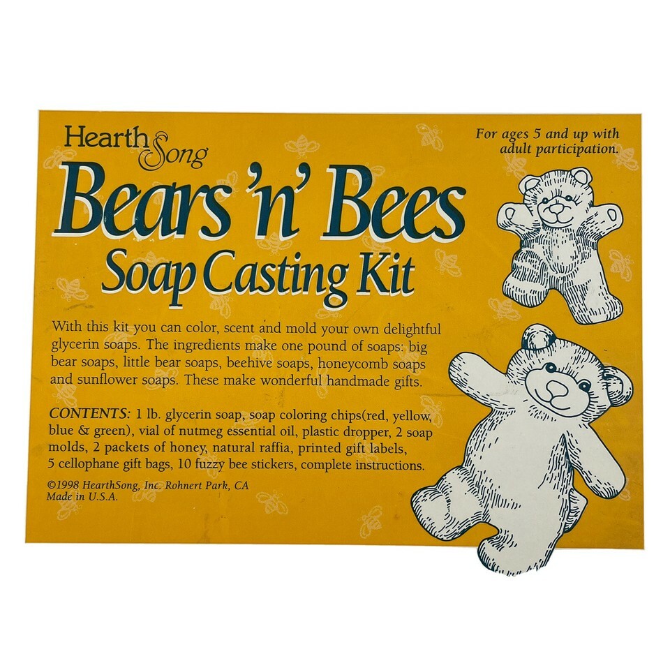 Hearth Song Bears n Bees Soap Making Casting Kit Model 2510 Bath Crafts Item image 3