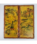 Vintage Wood Folk Wall ART Signed John Bradley Farmhouse Mill 10x4.5&quot; SE... - $209.40 MXN