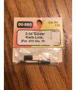Vintage Du-Bro 2-56 Solder Kiel-Links ( .072 Dia ) Cat. No.112 Ships N 24h - $239.53 MXN