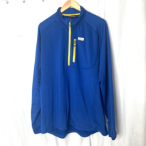 Orvis Mens Horseshoe Hills Quarter Zip Pullover Blue Jacket 2YNJ Sz L Large - $29.99