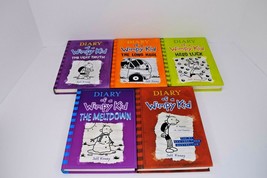 Mixed Lot of 5 Diary Of A Wimpy Kid Hardcover Books: Volumes 1, 5, 8, 9,... - £11.47 GBP