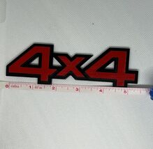 Chrome Metal Red 4WD 4x4 Car Rear Trunk Tailgate Emblem Badge Decals Sti... - $9.90