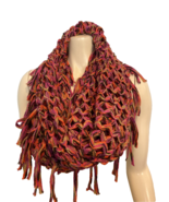 Steve Madden Pink, Tan, Brown Open Knit Infinity Scarf One Size - $353.28 MXN