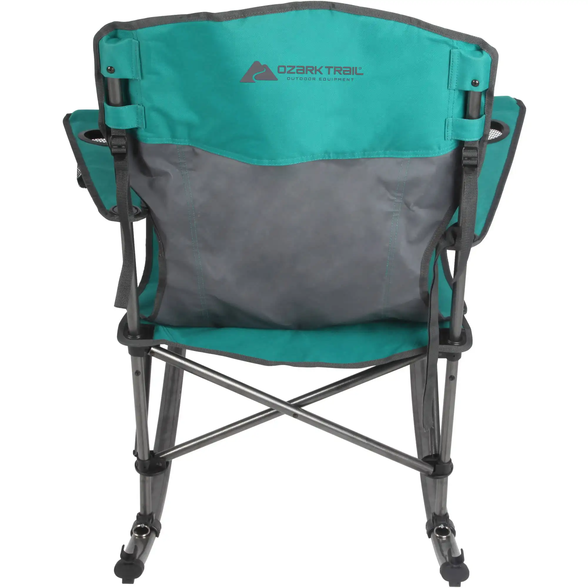 Ozark Trail Foldable Comfort Camping Rocking Chair, Green, 300 lbs Capacity, - £51.16 GBP