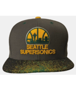 Seattle Supersonics Logo NBA Throwbacks Gray Snapback New Hat Cap One Size - $29.18