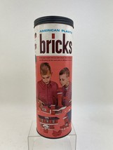 Vintage American Plastic Building Bricks - 128 pieces Halsam Products set #705 - £27.59 GBP