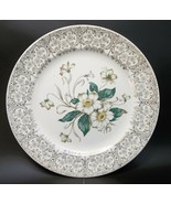 Royal Monarch China Porcelain Plate England Gold White Flowers Vintage 22KT - £14.73 GBP