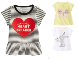 First Impressions Girls Print Cotton T-Shirt, Various Styles - £7.65 GBP