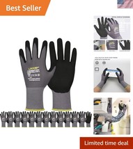 6 Pairs of Seamless Nylon Gloves with Nitrile Coating - Ultimate Dexterity - $980.80 MXN