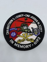 Army In Memory of Lourey Scott Embroidered Patch Operation Iraqi Freedom  - $7.69