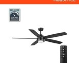 FOR PARTS ONLY -Canopy- Home Decorators 60&quot; Driskol Matte Black Ceiling Fan - $17.13