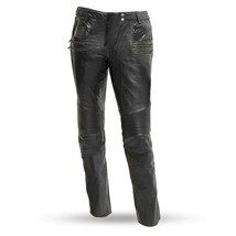Women&#39;s Vixen Light Aniline Cowhide Leather Pants Motorcycle Chaps by FirstMFG - £189.11 GBP