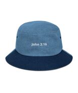 Personalized Bible Verse Embroidery Denim bucket hat Christian Religious - $32.66
