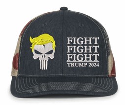 Trump Vance Hat Punisher Trump Embroidered Old Glory Usa Adjustable Hat Maga Usa - $24.99