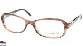 New Bvlgari 4076-B 5240 Striped Brown Eyeglasses Glasses Frame 53-16-140mm Italy - £93.98 GBP