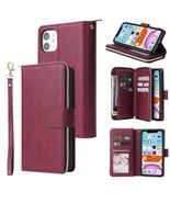 Generic Leather wallet FLIP MAGNETIC BACK cover Case For iPhone 12 / iPh... - $163.38