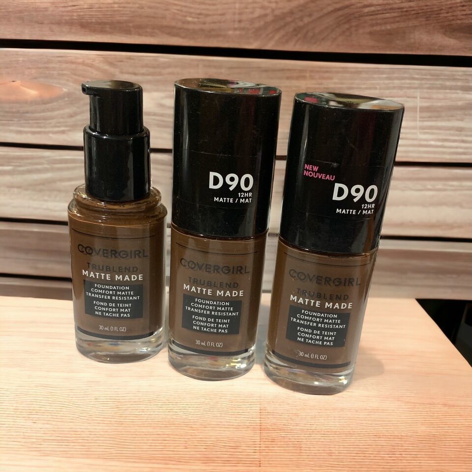 3X PACK COVERGIRL TRUEBLEND MATTE MADE FOUNDATION OIL FREE D90 ESPRESSO - $10.70