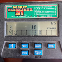 Radica Model 1350 Pocket Blackjack 21 Handheld Video Game Tested Works Great - £8.55 GBP