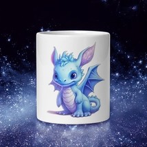 Blue Baby Dragon Mug | Fantasy Coffee Cup | Cute Gift for Dragon Lovers - €13,46 EUR+