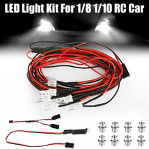 4 LED Light Kit 2 White 2 Red for 1/10 1/8 Traxxas HSP Tamiya RC4WD Axia... - £15.13 GBP