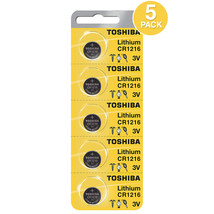 Toshiba CR1216 3V Lithium Coin Battery (5 Batteries) - £12.01 GBP