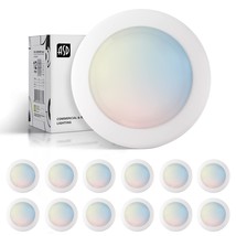 ASD LED Disk Lights 6 Inch | 2700K/3000K/3500K/4000K/5000K, 15W 1245LM | Low Pro - £105.58 GBP