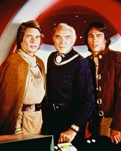 Dirk Benedict, Lorne Greene and Richard Hatch in Battlestar Galactica 16x20 Canv - £54.99 GBP