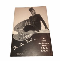 F &amp; K Yarn Co. New York City 1940’s-1950’s Advertisement Magazine  - $9.42