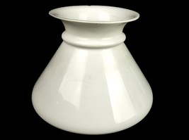 White Milk Glass Lamp Globe, Smooth Surface, Flared Rim, 6.75&quot; Fitter, G... - $19.55