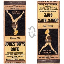 Vintage Matchbook Cover Jones Boys Cafe Wldwood NJ Girl in a Barrel Girlie 1940s - £11.09 GBP