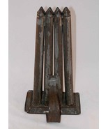 Antique Primitive Hand Made Eight 10&quot; Tube Candles Tin Mold With Loop Ha... - £78.15 GBP