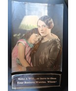 Vtg Banking Propaganda Poster Color Make A Will or Else Unusual HTF Obscure - $1,104.63 MXN