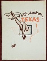 BEST LITTLE WHOREHOUSE IN TEXAS - STELLA PARTON THEATER PLAY PROGRAM MIN... - £10.82 GBP