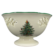 Spode Christmas Tree - 7&quot; Pierced Footed Pedestal Bowl Compote - £19.45 GBP