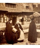 Behind The Gruuthouse Belgian Women #2 Belgium Gravure 1910s Postcard PC... - £15.59 GBP