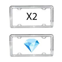 Pilot Diamond Dust License Plate Frame Bling Glitter Crystal Sparkle WL265C 2PCS - £11.17 GBP