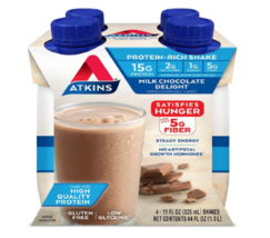 Atkins Advantage Shakes Milk Chocolate Delight11.0fl oz x 4 pack - £19.17 GBP