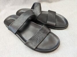 Barney S New York Co-Op Herren Schwarz Leder Sandalen Slide Italien M676... - $75.86